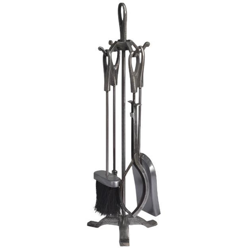 Latton Fireside Tool Set - Antique Pewter