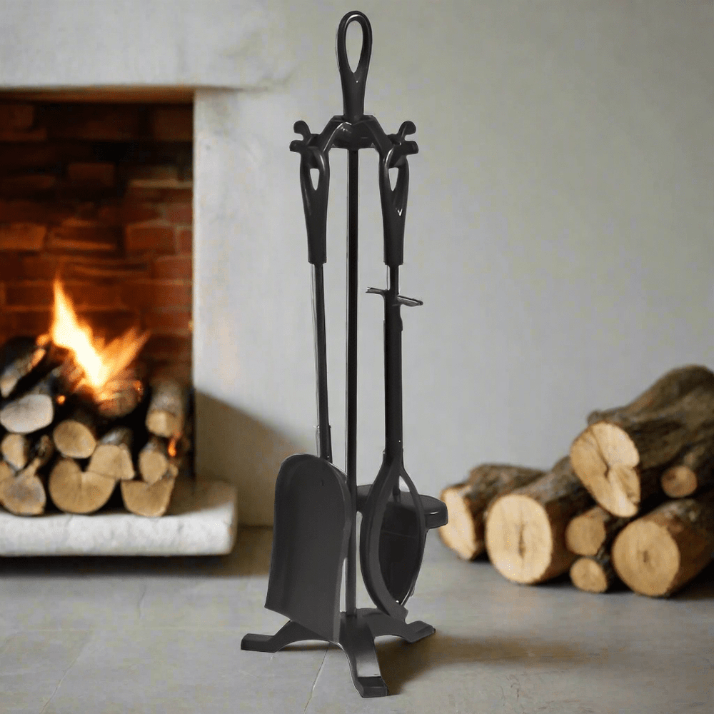 Latton Fireside Tool Set - Black1 - Duck Barn Interiors