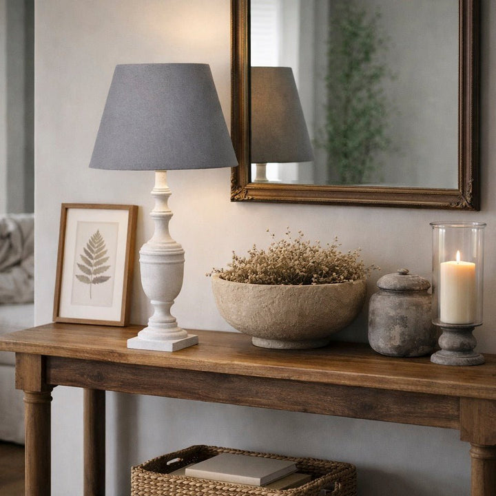 Lentia Urn Table Lamp With Linen Shade1 - Duck Barn Interiors
