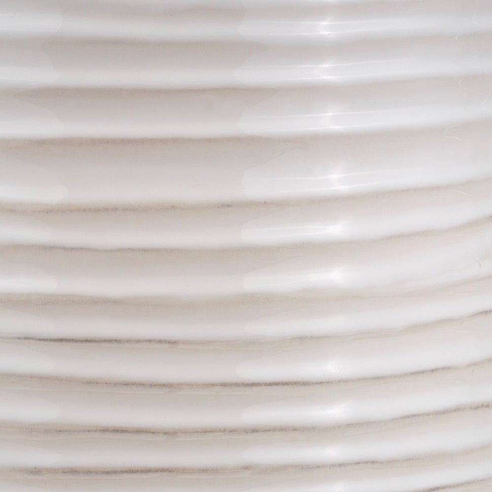 Linnea Grooved Ceramic Floor Lamp - White6 - Duck Barn Interiors