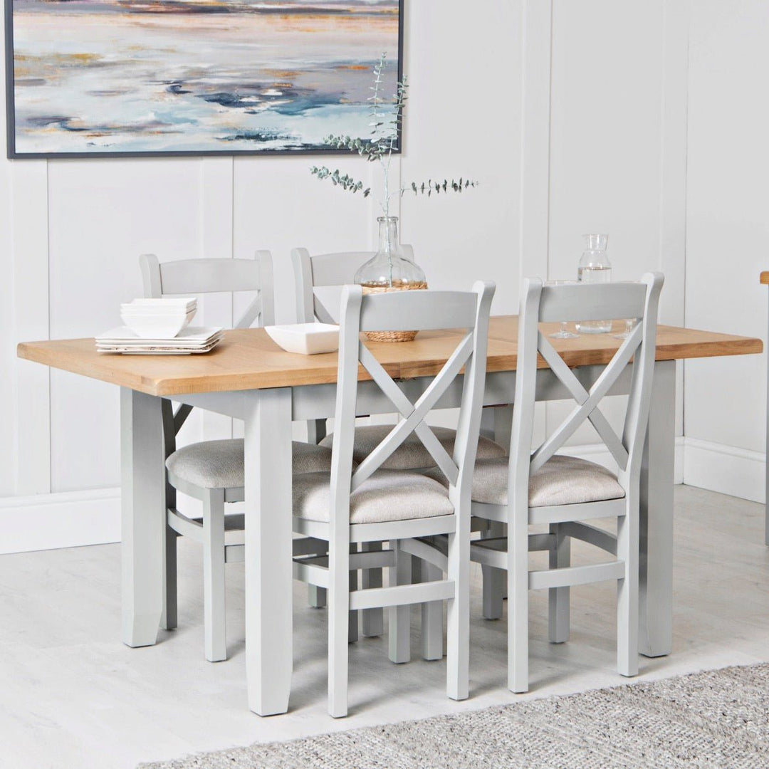 Loxhill Grey 1.2m Butterfly Extending Dining Table2 - Duck Barn Interiors