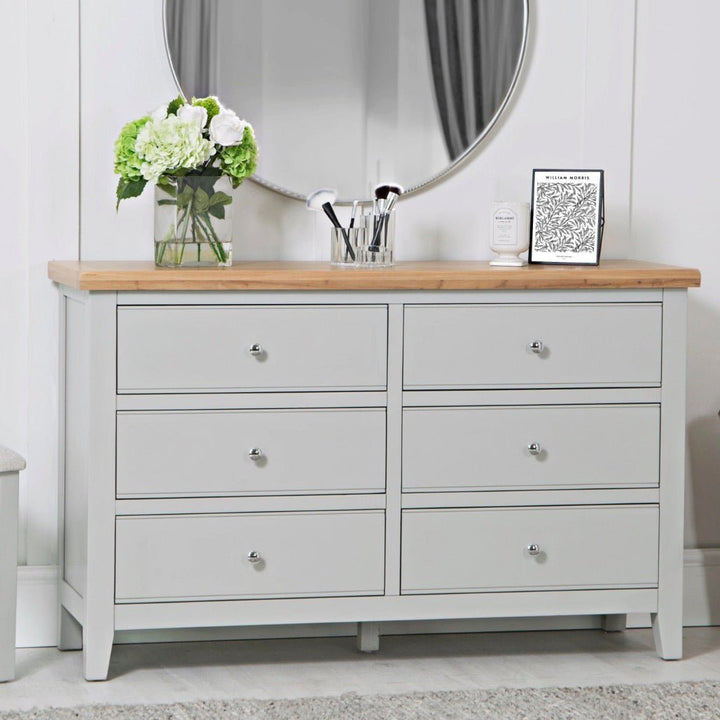 Loxhill Grey 6 Drawer Chest2 - Duck Barn Interiors