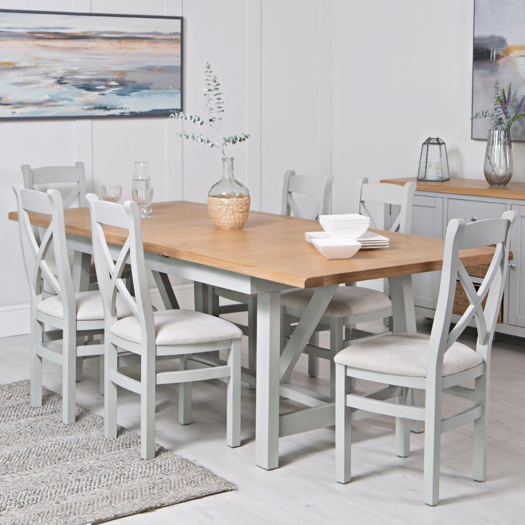 Loxhill Grey Butterfly Extending Dining Table - 1.8m8 - Duck Barn Interiors