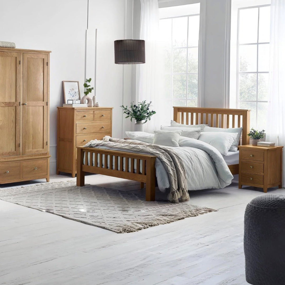 Mallory Oak 6 Drawer Chest of Drawers6 - Duck Barn Interiors