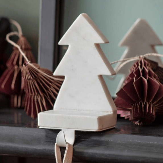 Marble Christmas Stocking Holder1 - Duck Barn Interiors
