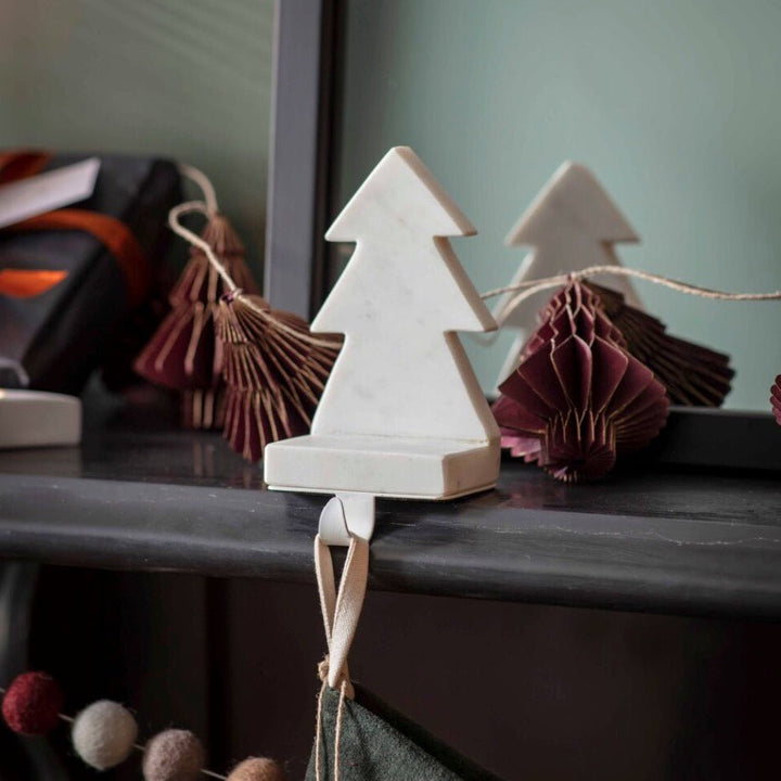 Marble Christmas Stocking Holder1 - Duck Barn Interiors