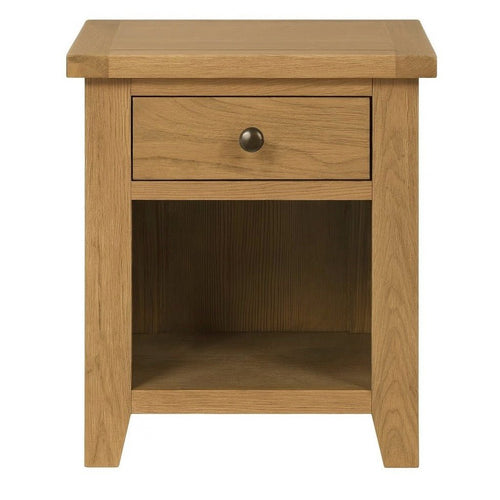 Marlborough Oak 1 Drawer Bedside Table