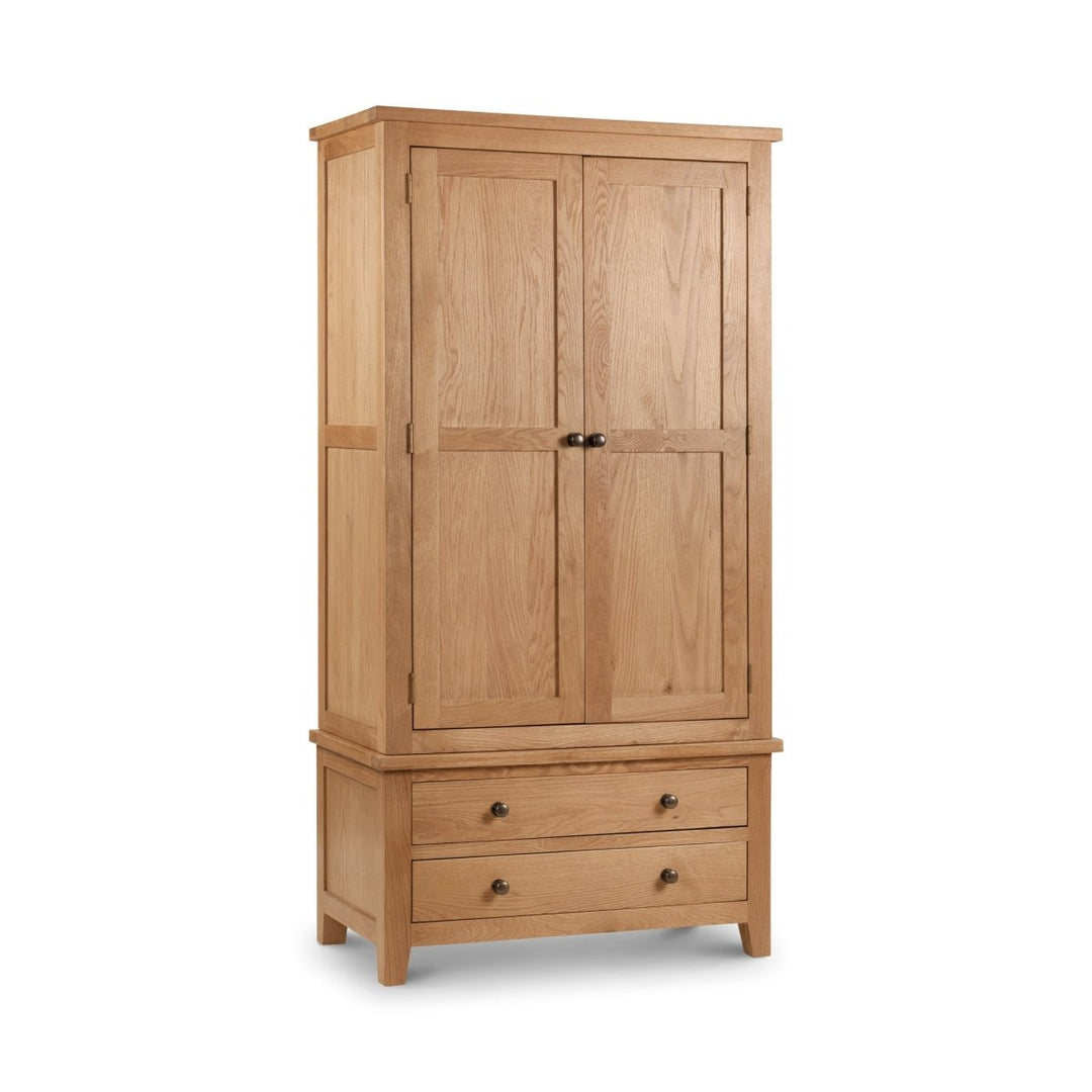 Marlborough Oak 2 Door 2 Drawer Wardrobe10 - Duck Barn Interiors
