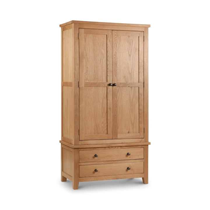 Marlborough Oak 2 Door 2 Drawer Wardrobe10 - Duck Barn Interiors