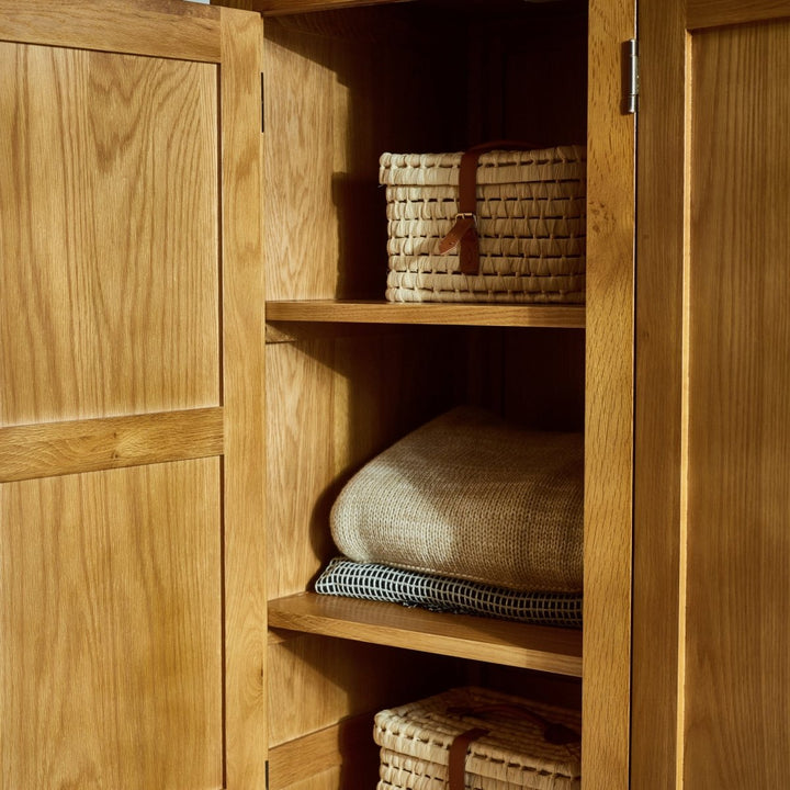 Marlborough Oak 3 Door Wardrobe4 - Duck Barn Interiors