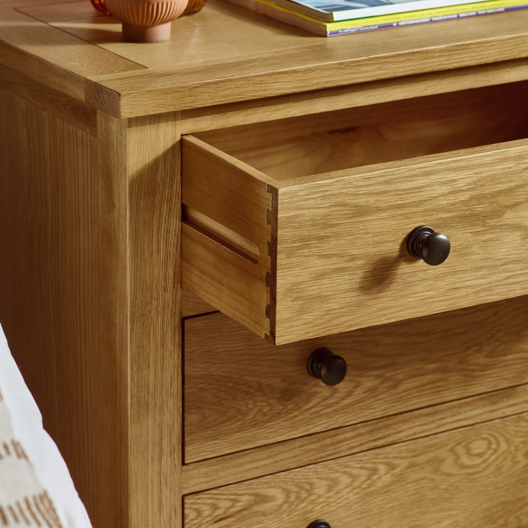 Marlborough Oak 4 Drawer Chest9 - Duck Barn Interiors