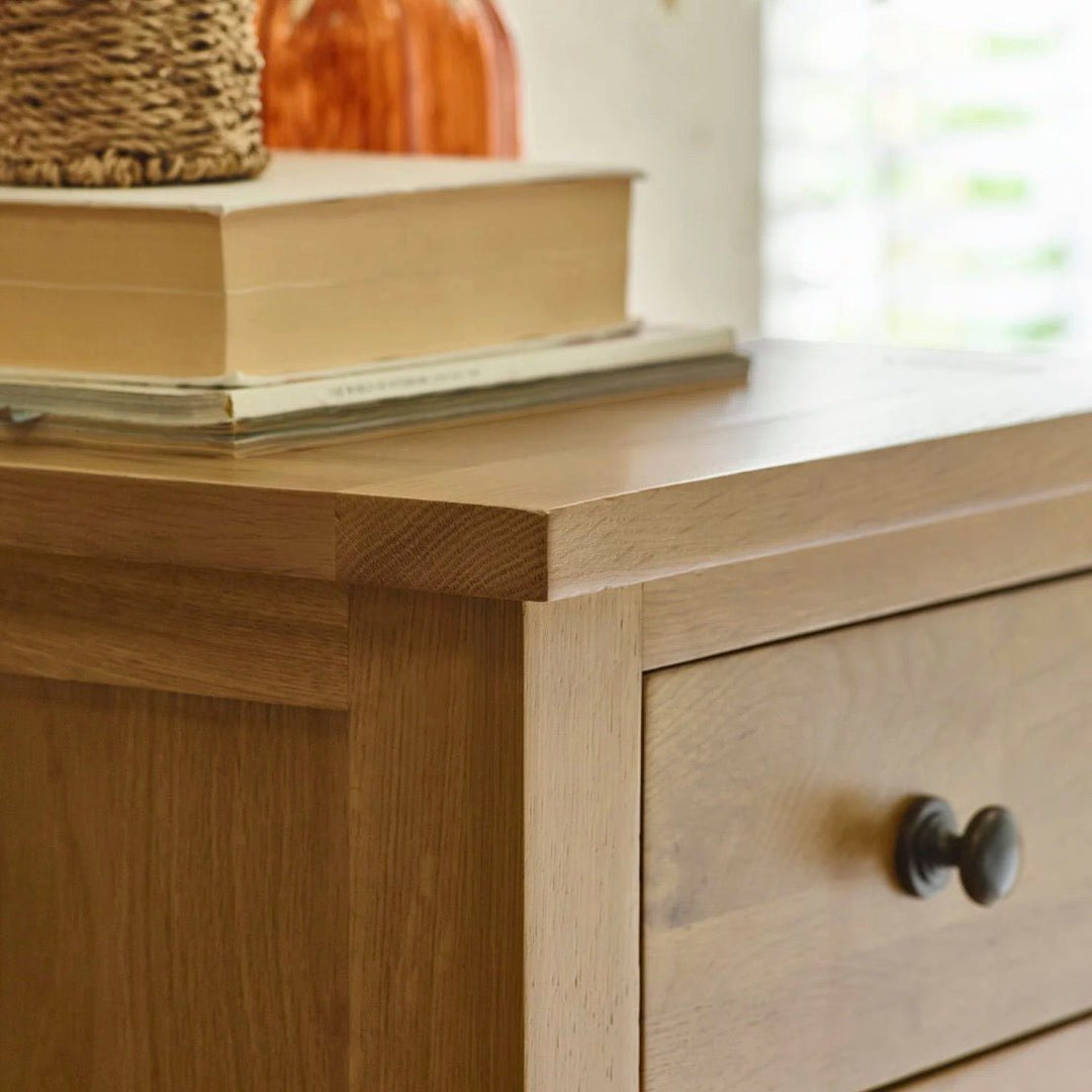 Marlborough Oak 7 Drawer Tallboy Chest of Drawers10 - Duck Barn Interiors