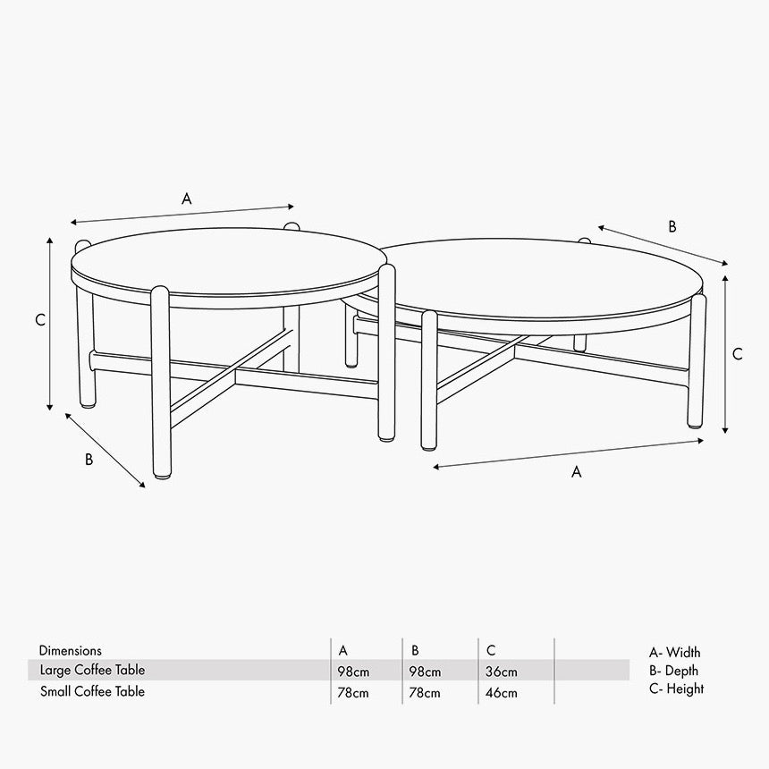 Martic Outdoor Coffee Tables - Set of 28 - Duck Barn Interiors