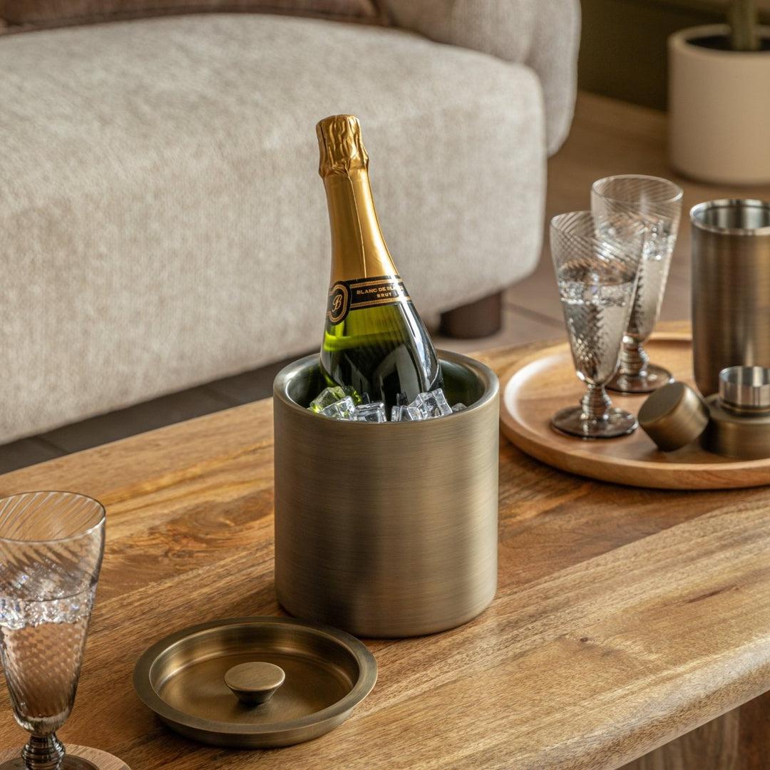 Matt Brass Ice Bucket1 - Duck Barn Interiors