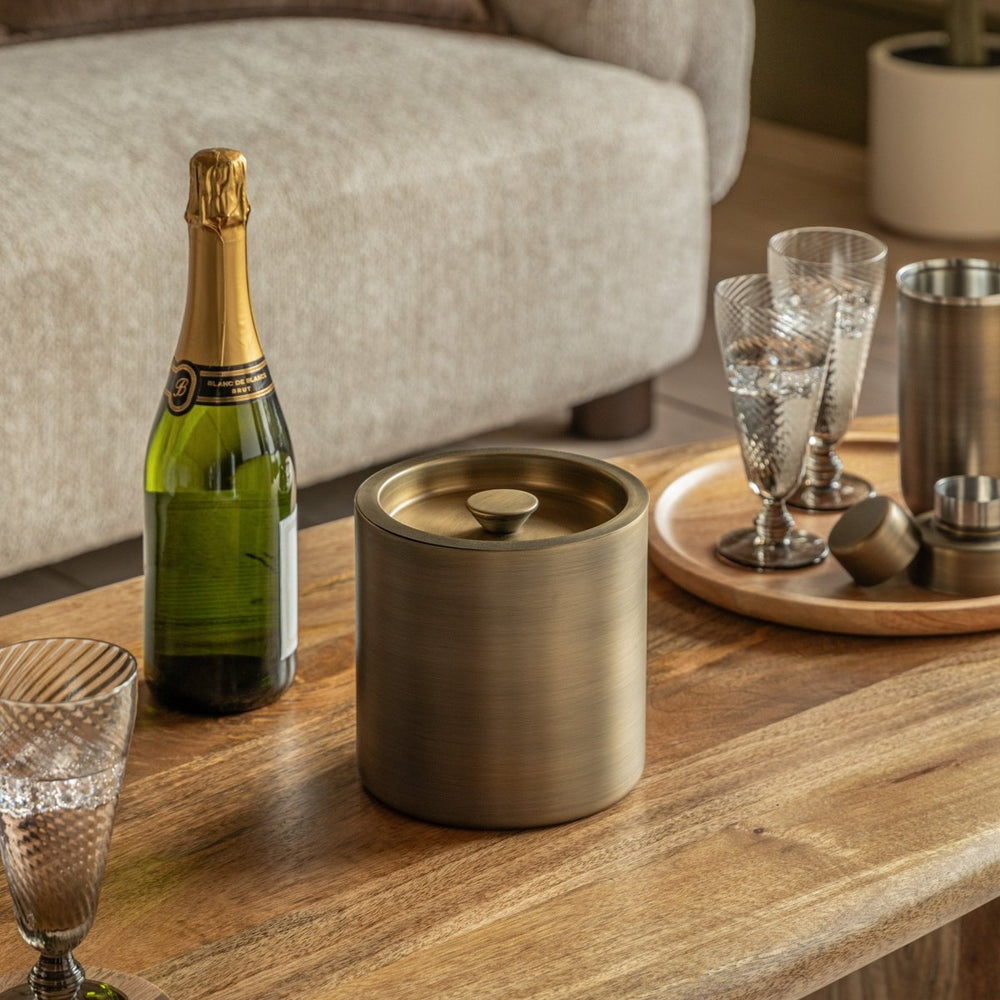 Matt Brass Ice Bucket2 - Duck Barn Interiors