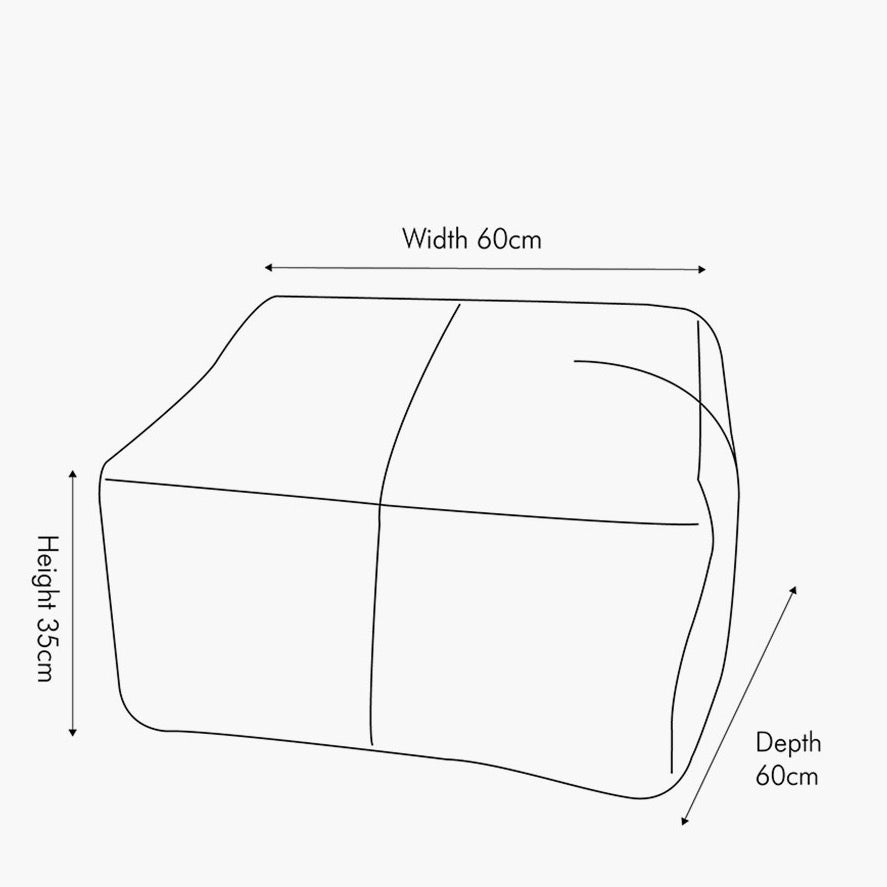 Matteo Leather Square Pouffe - Peppercorn9 - Duck Barn Interiors