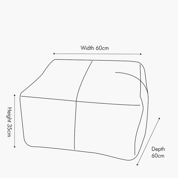 Matteo Leather Square Pouffe - Peppercorn9 - Duck Barn Interiors