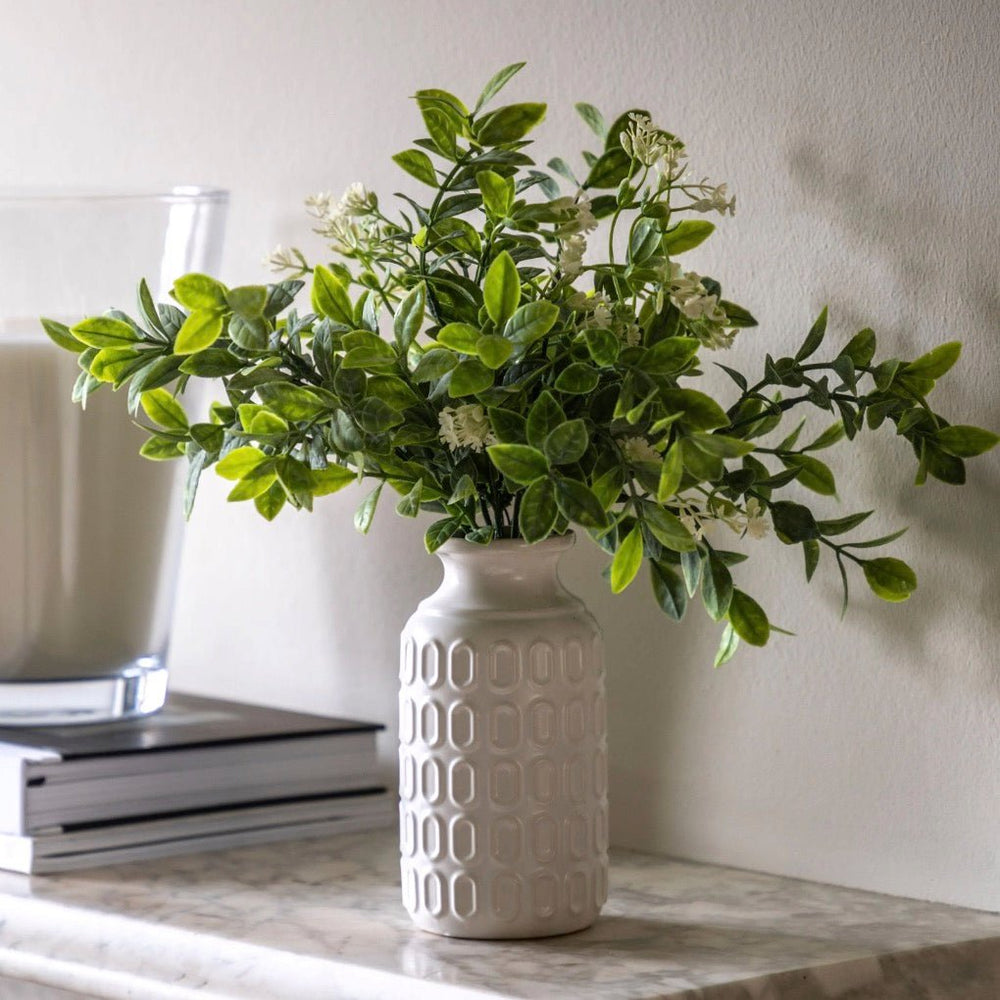 Meadow Foliage in Retro White Vase1 - Duck Barn Interiors