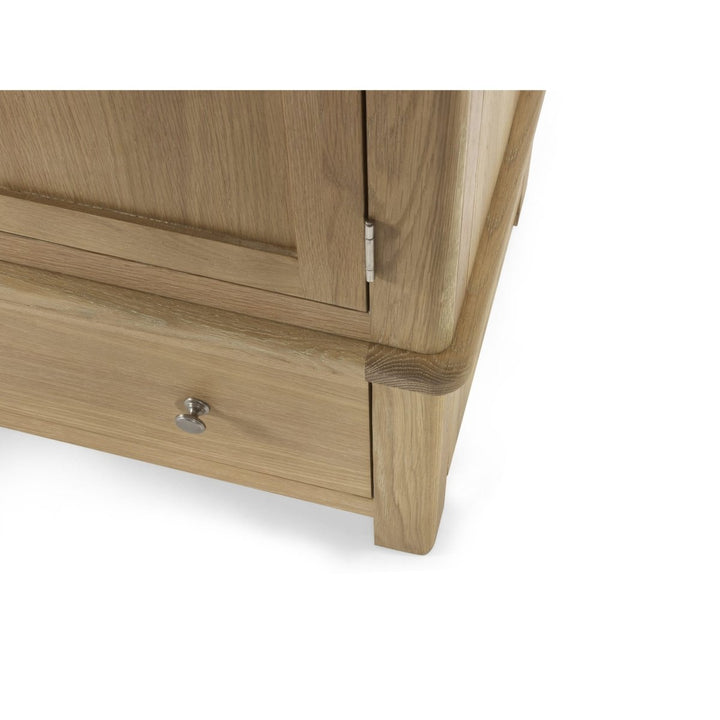 Memphis Limed Oak 2 Door 1 Drawer Wardrobe13 - Duck Barn Interiors