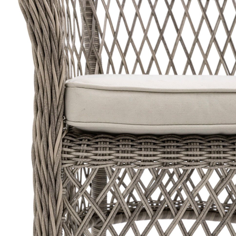 Menton 4 Seater Round Dining Table Set - Stone6 - Duck Barn Interiors