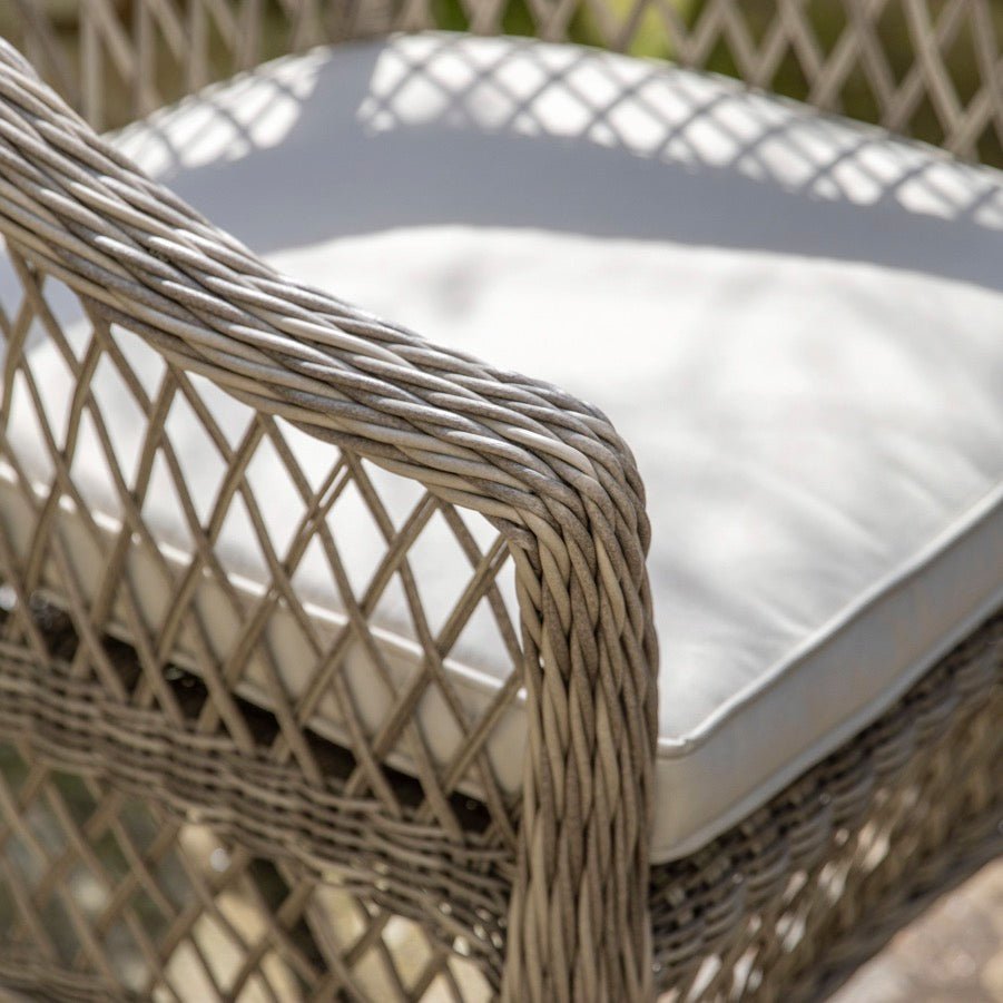 Menton 4 Seater Round Dining Table Set - Stone3 - Duck Barn Interiors