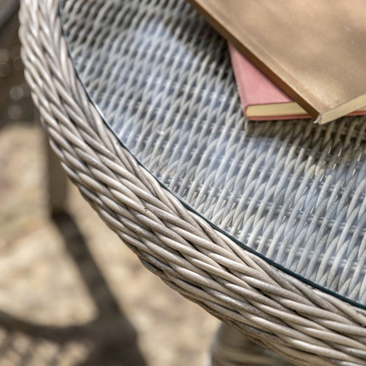 Menton 4 Seater Round Dining Table Set - Stone2 - Duck Barn Interiors