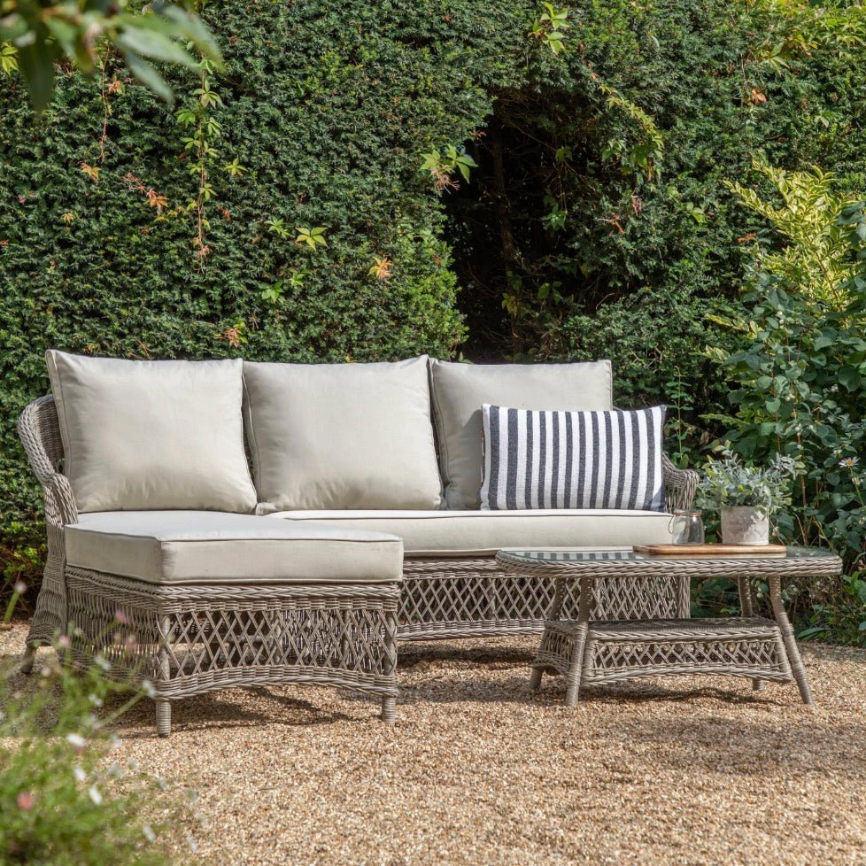 Menton Chaise Sofa Set - Stone1 - Duck Barn Interiors