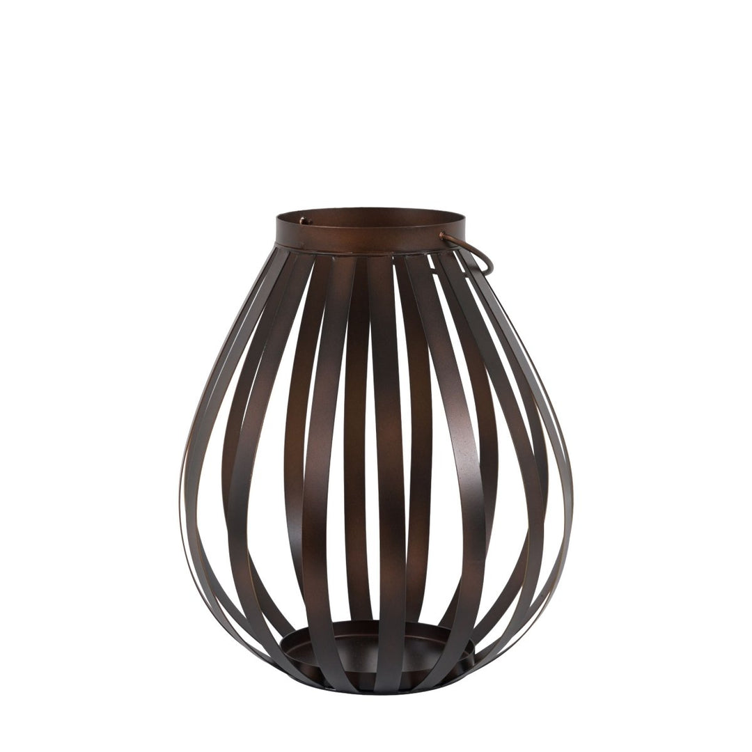 Metal Bulb Lantern - Brown Large5 - Duck Barn Interiors