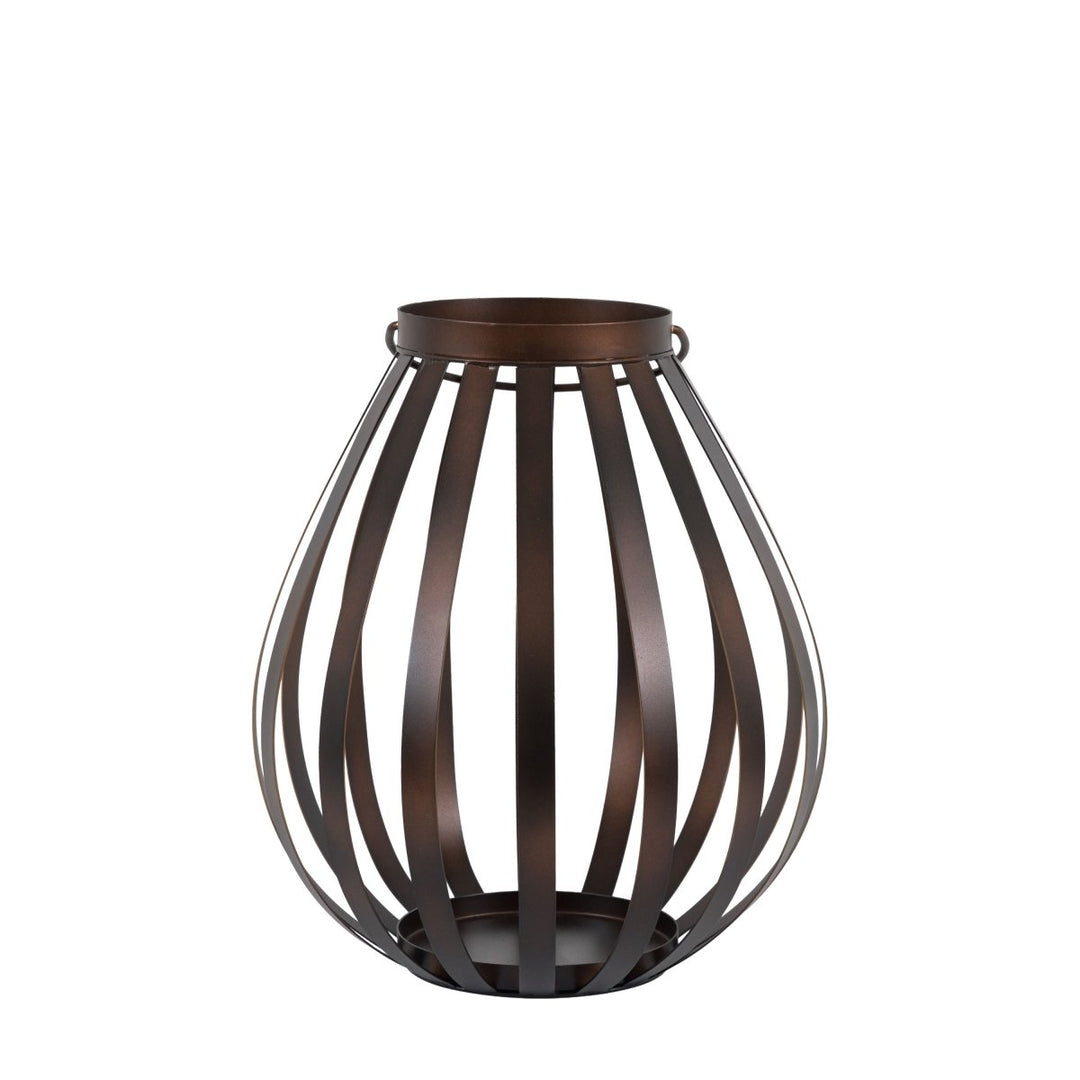 Metal Bulb Lantern - Brown Large6 - Duck Barn Interiors