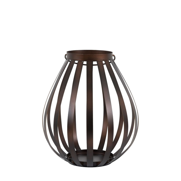 Metal Bulb Lantern - Brown Large6 - Duck Barn Interiors