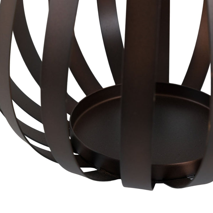 Metal Bulb Lantern - Brown Small4 - Duck Barn Interiors