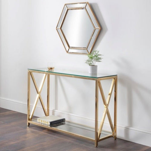 Miami Console Table - Gold