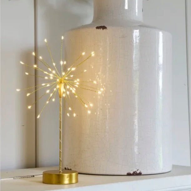 Mini Table Starburst with Warm White LEDs - Gold - Battery Powered4 - Duck Barn Interiors