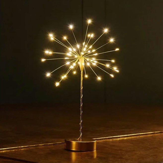 Mini Table Starburst with Warm White LEDs - Gold - Battery Powered3 - Duck Barn Interiors