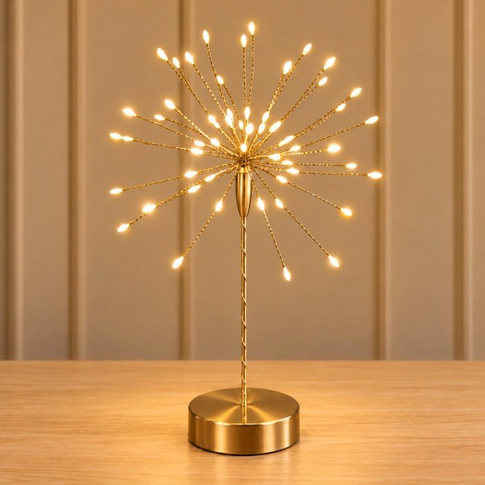 Mini Table Starburst with Warm White LEDs - Gold - Battery Powered4 - Duck Barn Interiors