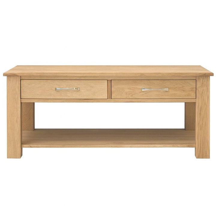 Mobel Oak Coffee Table with Drawers1 - Duck Barn Interiors