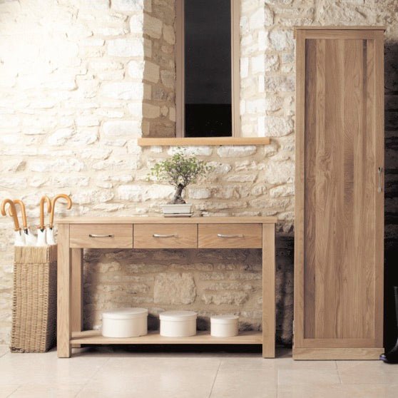 Mobel Oak Console Table with Drawers2 - Duck Barn Interiors