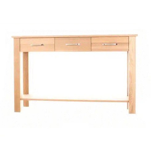 Mobel Oak Console Table with Drawers