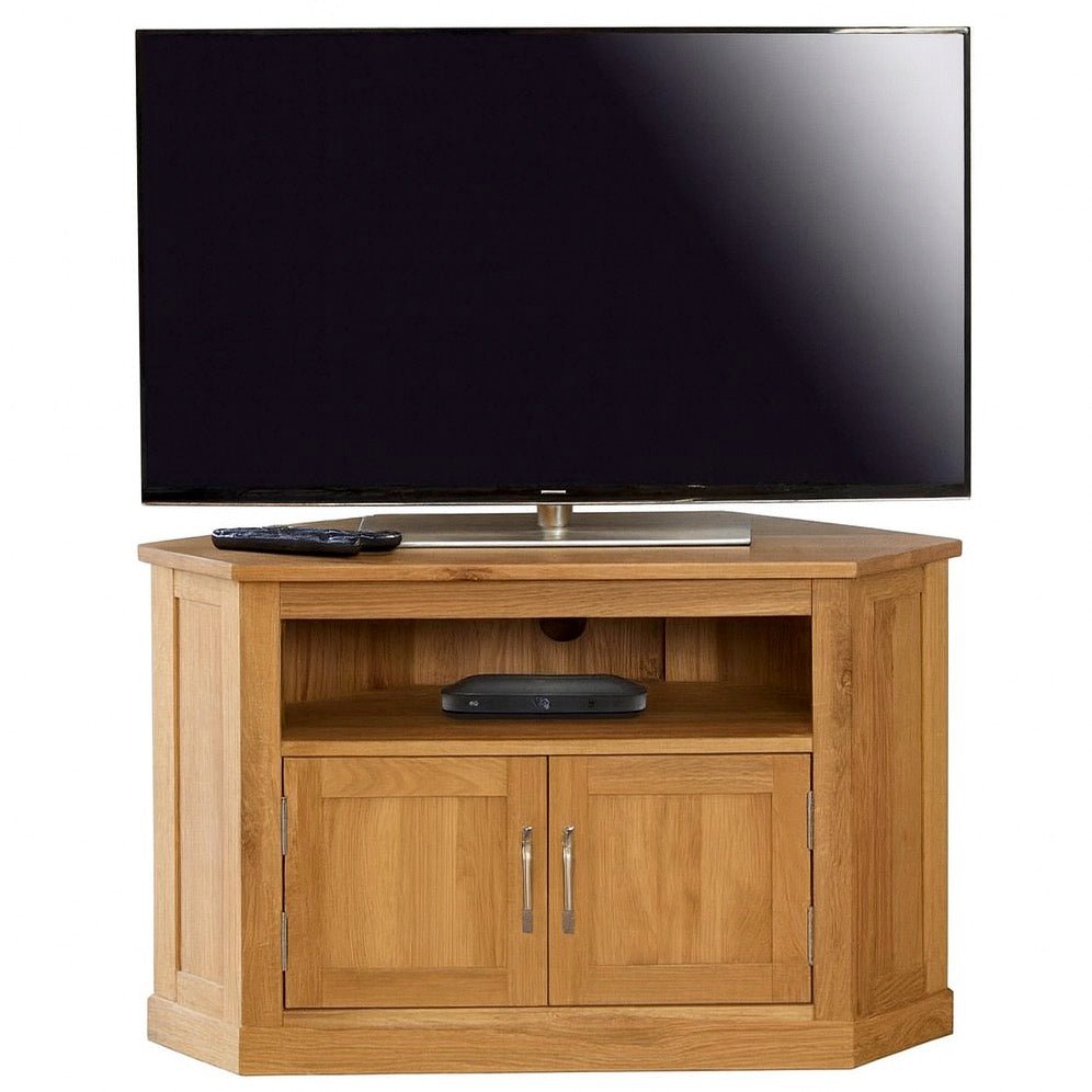 Mobel Oak Corner TV Cabinet3 - Duck Barn Interiors