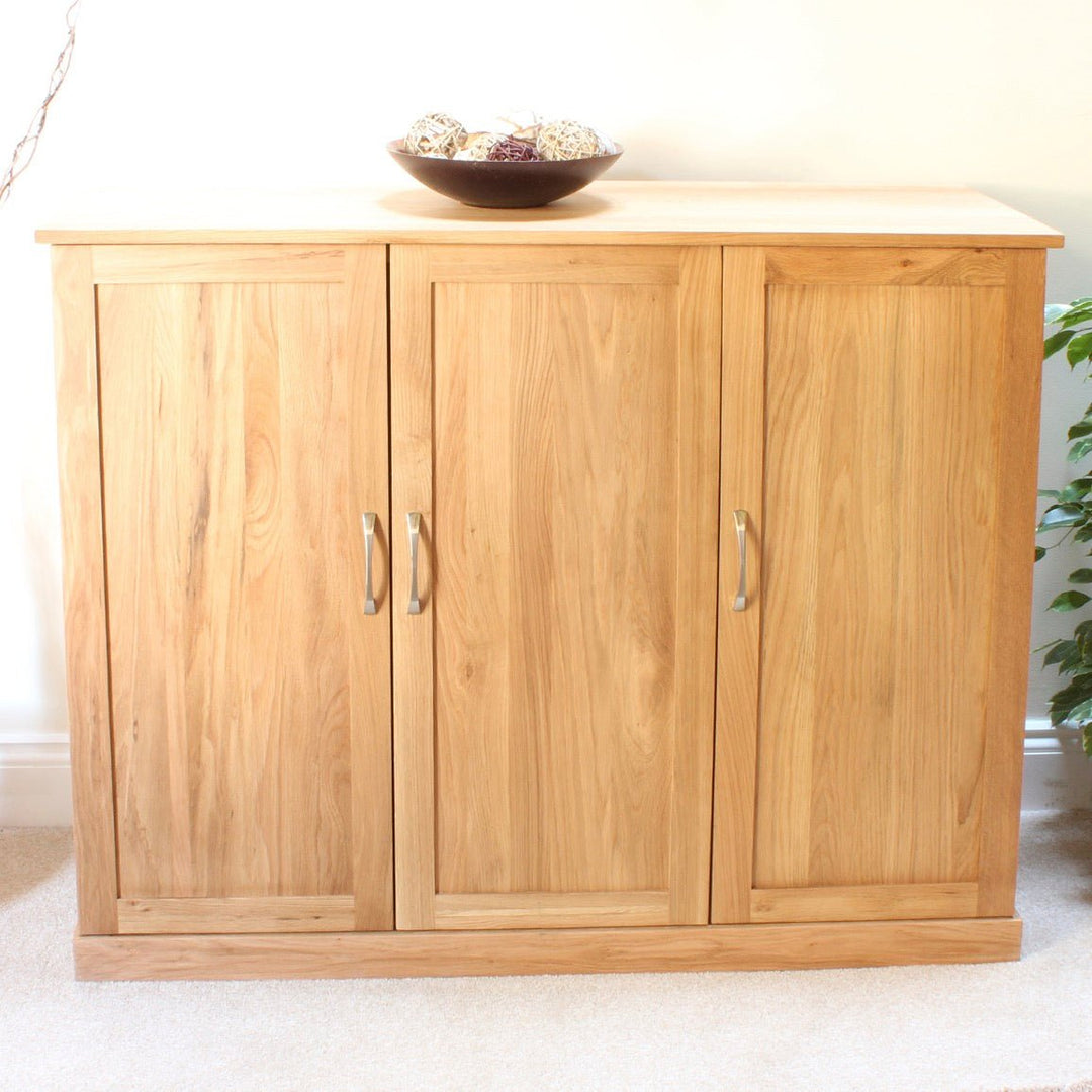 Mobel Oak Extra Large Shoe Storage Cupboard2 - Duck Barn Interiors