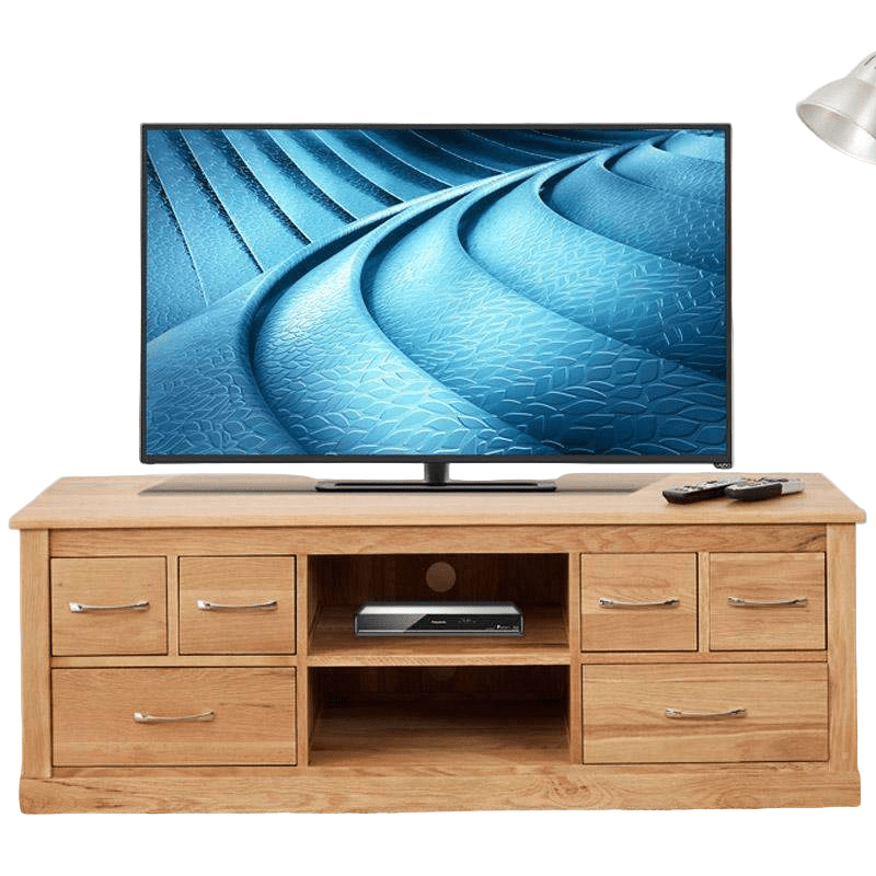 Mobel Oak Large Widescreen Television Cabinet1 - Duck Barn Interiors