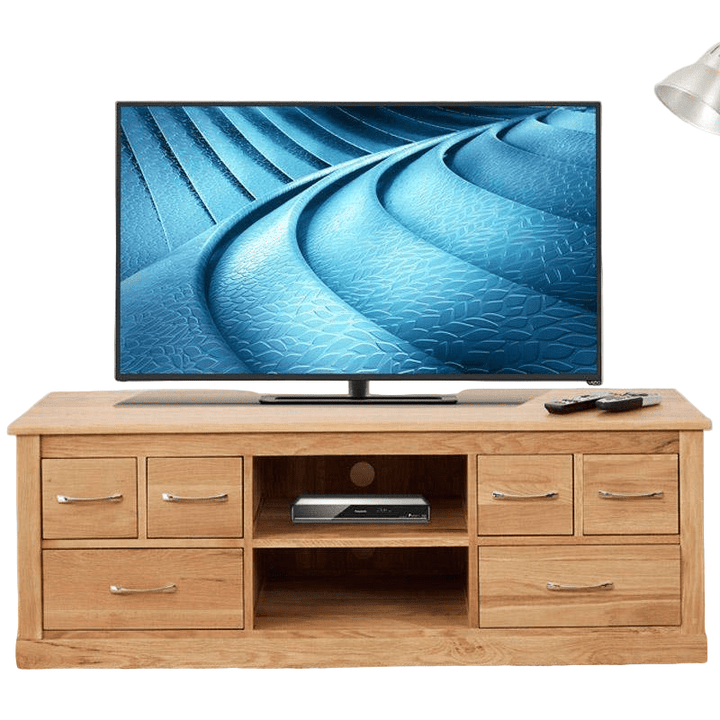 Mobel Oak Large Widescreen Television Cabinet1 - Duck Barn Interiors