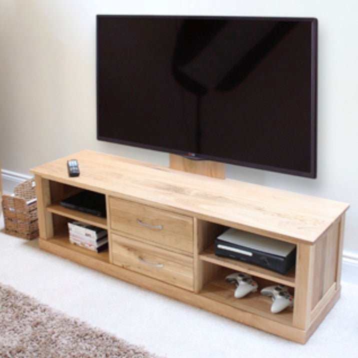 Mobel Oak Mounted Widescreen Television Cabinet6 - Duck Barn Interiors
