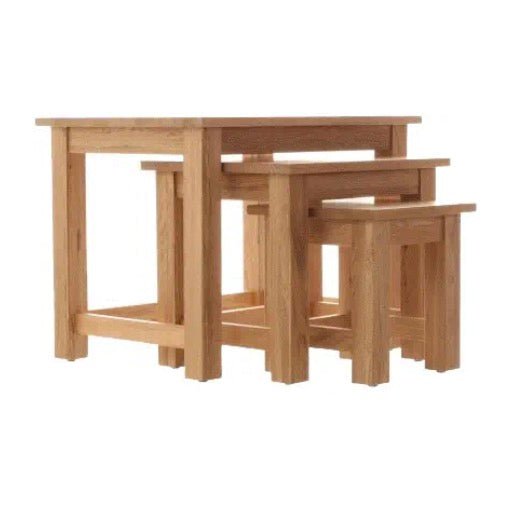 Mobel Oak Nest of 3 Tables1 - Duck Barn Interiors