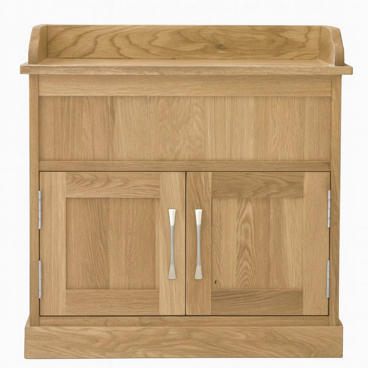 Mobel Oak Shoe Bench with Hidden Storage1 - Duck Barn Interiors