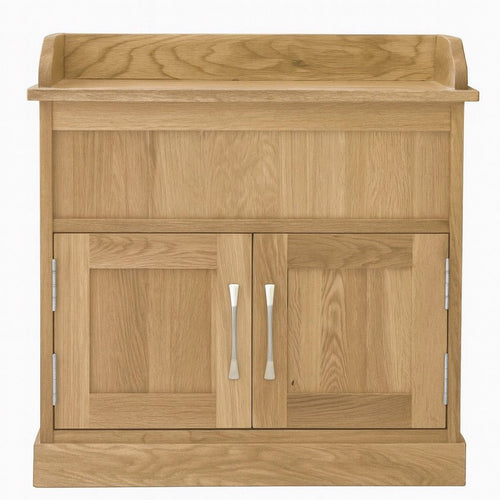 Mobel Oak Shoe Bench with Hidden Storage