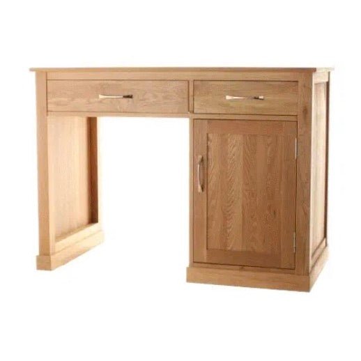 Mobel Oak Single Pedestal Computer Desk2 - Duck Barn Interiors