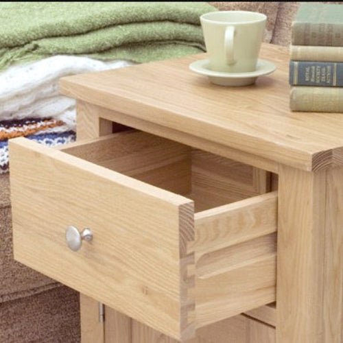 Mobel Oak Small Bedside/Lamp Cupboard2 - Duck Barn Interiors