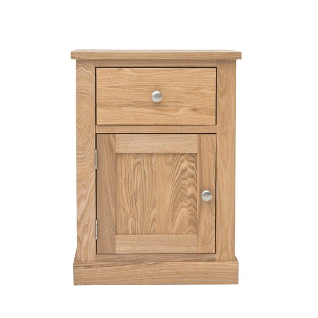 Mobel Oak Small Bedside/Lamp Cupboard1 - Duck Barn Interiors