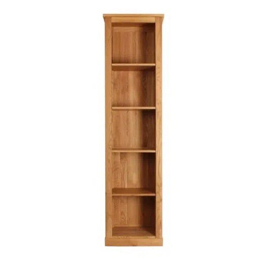 Mobel Oak Tall Narrow Bookcase4 - Duck Barn Interiors
